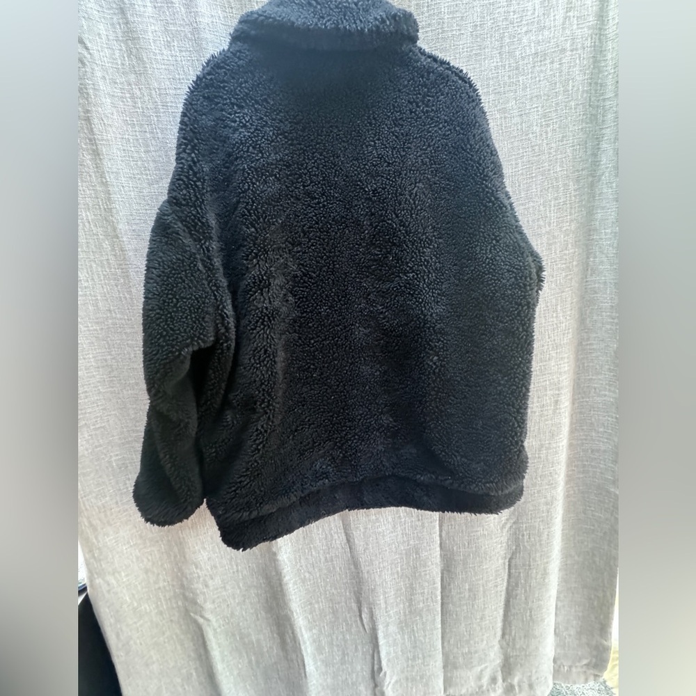 Urban outfitters black oversized teddy jacket size medium - Picture 6 of 8